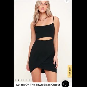 Lulu's Cutout on the town black cutout bodycon dress